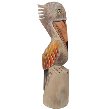 Wooden Carved Pelican Statues