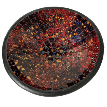 Red Galaxy Mosaic Bowl