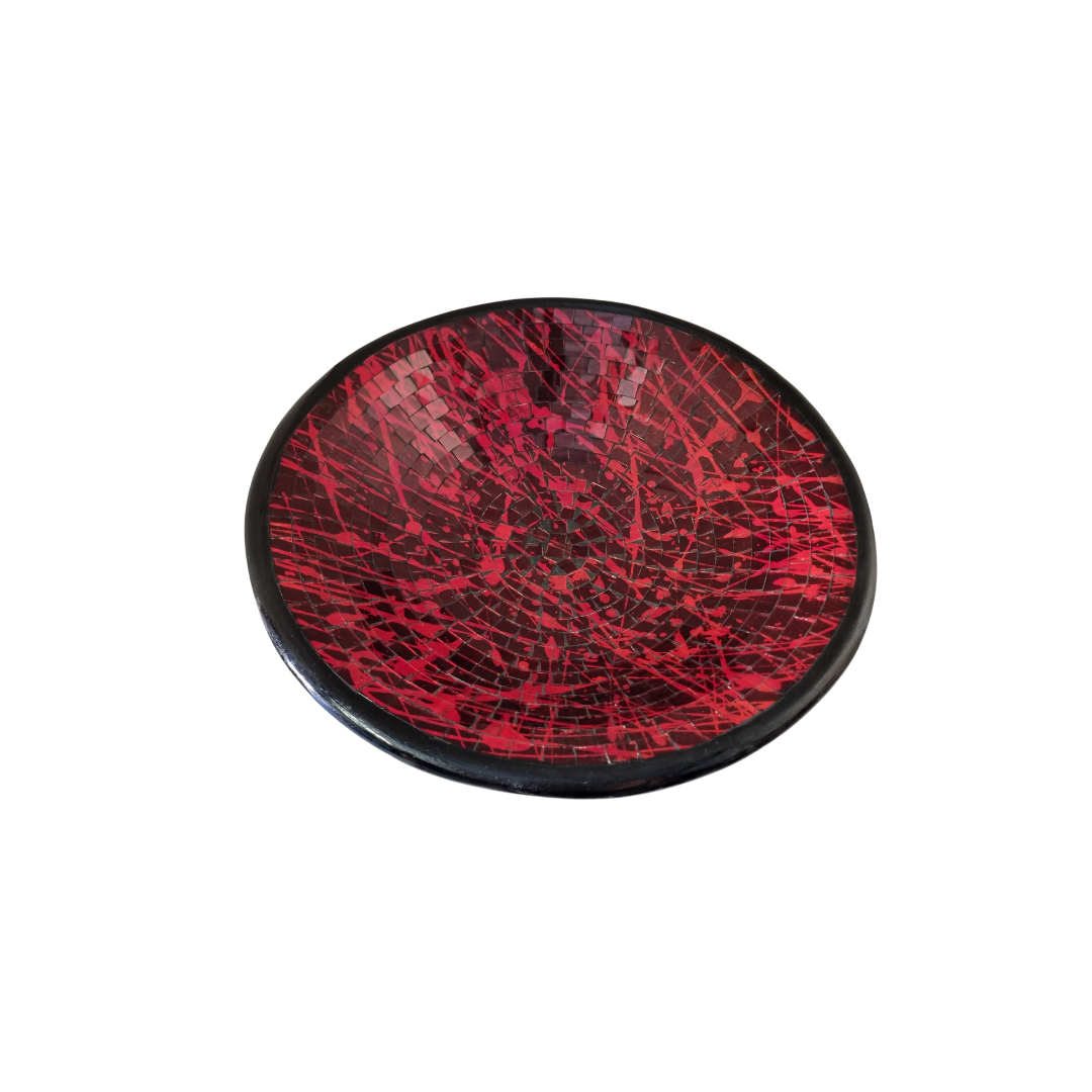 Crimson Blaze Mosaic Bowl