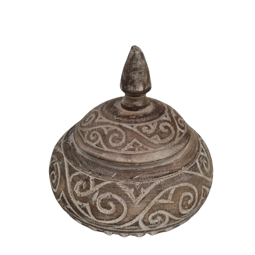 Carved Wooden Bowl Rustic Charm