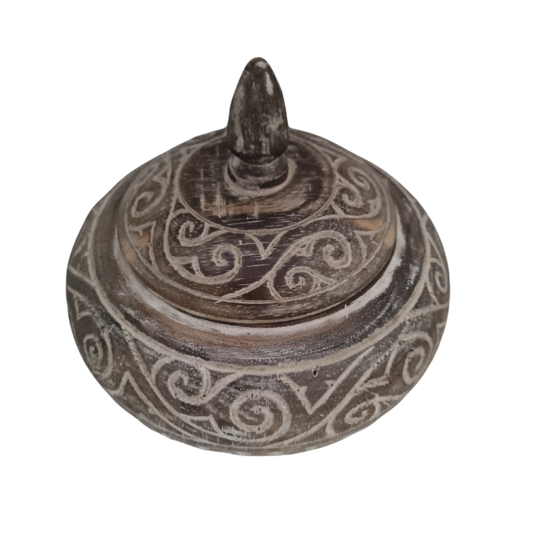 Carved Wooden Bowl Rustic Charm