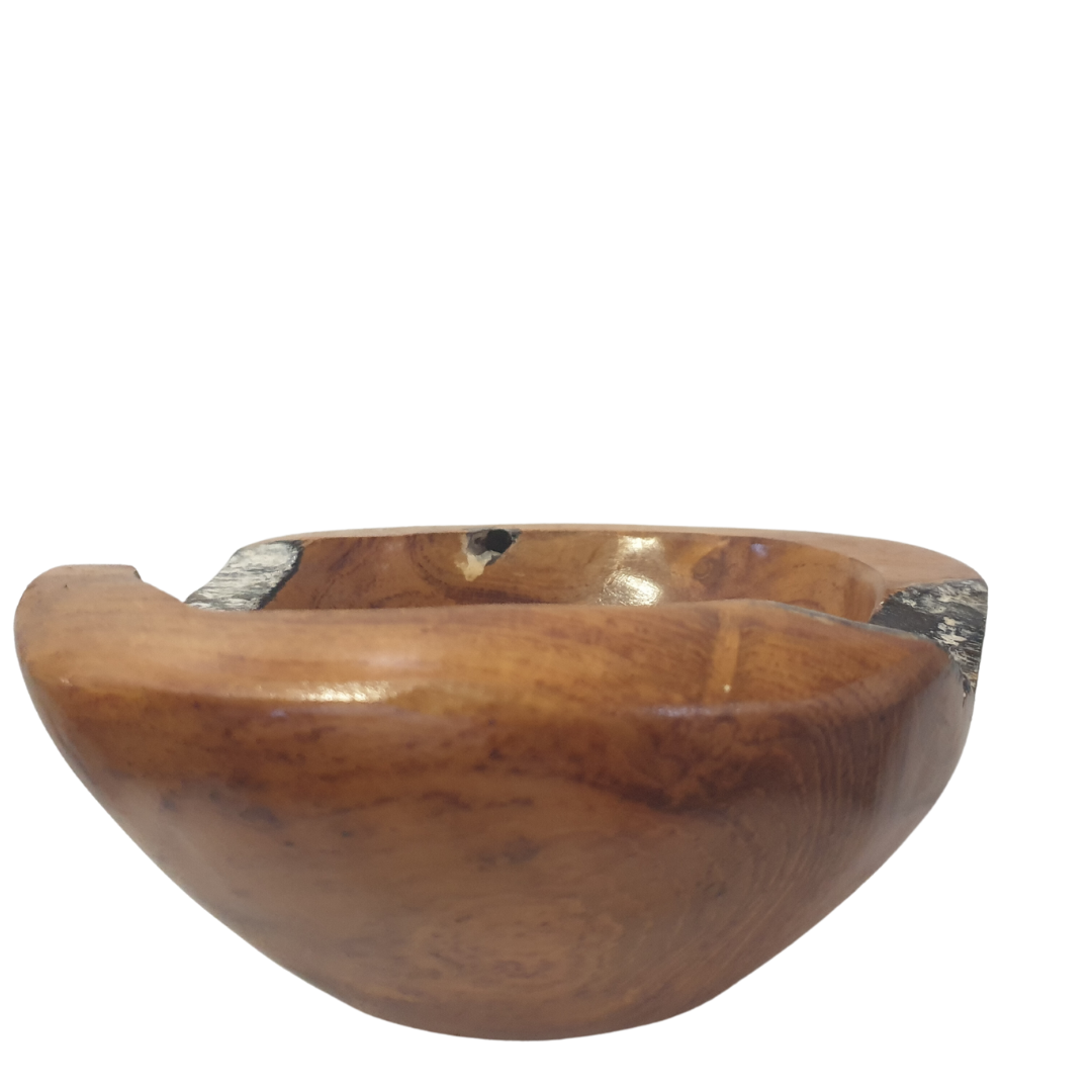 Rustic Solid Wooden Bowls 20cm