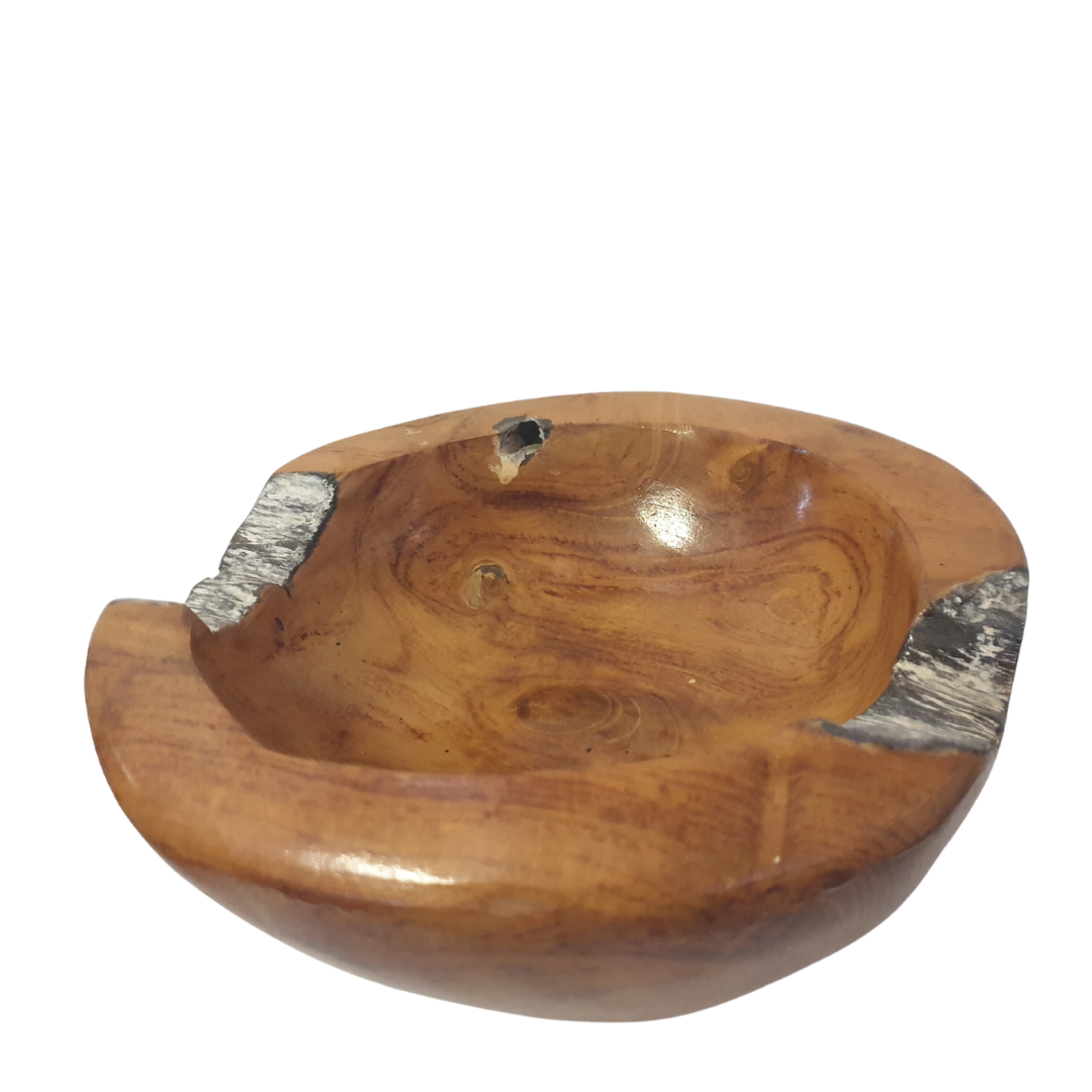 Rustic Solid Wooden Bowls 20cm