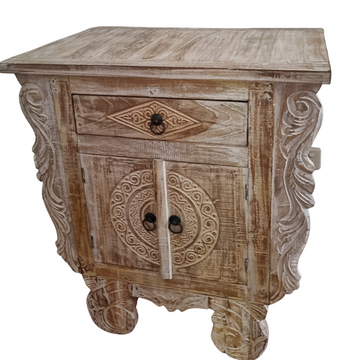 Bedside Table Balinese Furniture Carving