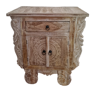 Bedside Table Balinese Furniture Carving