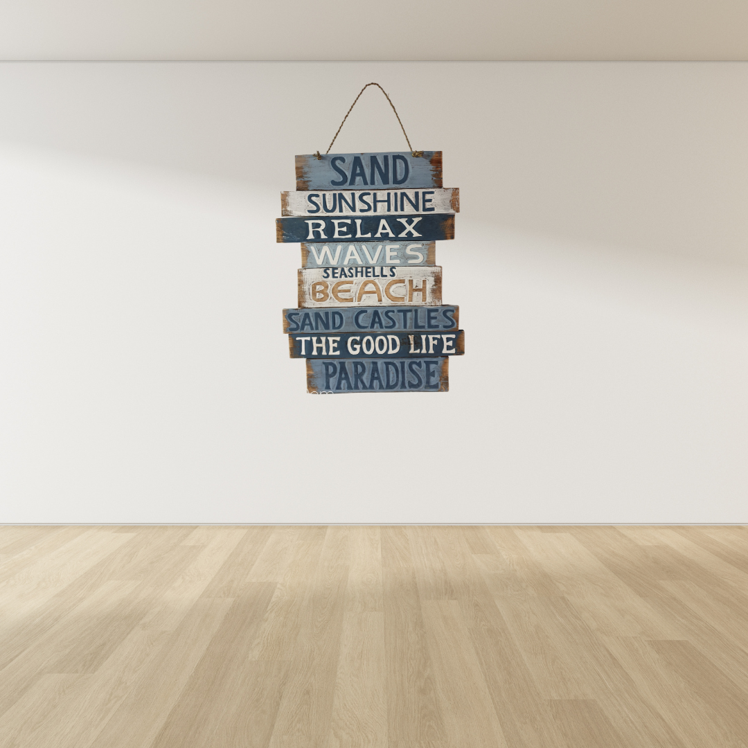 Coastal Beach House Wall Sign