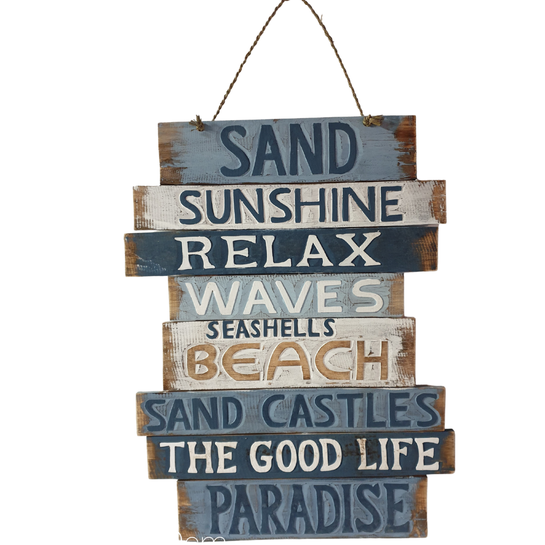 Coastal Beach House Wall Sign