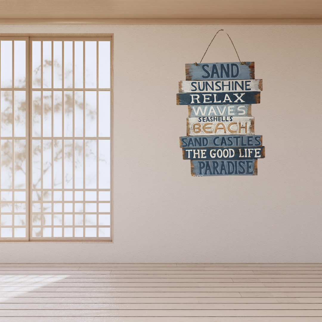 Coastal Beach House Wall Sign