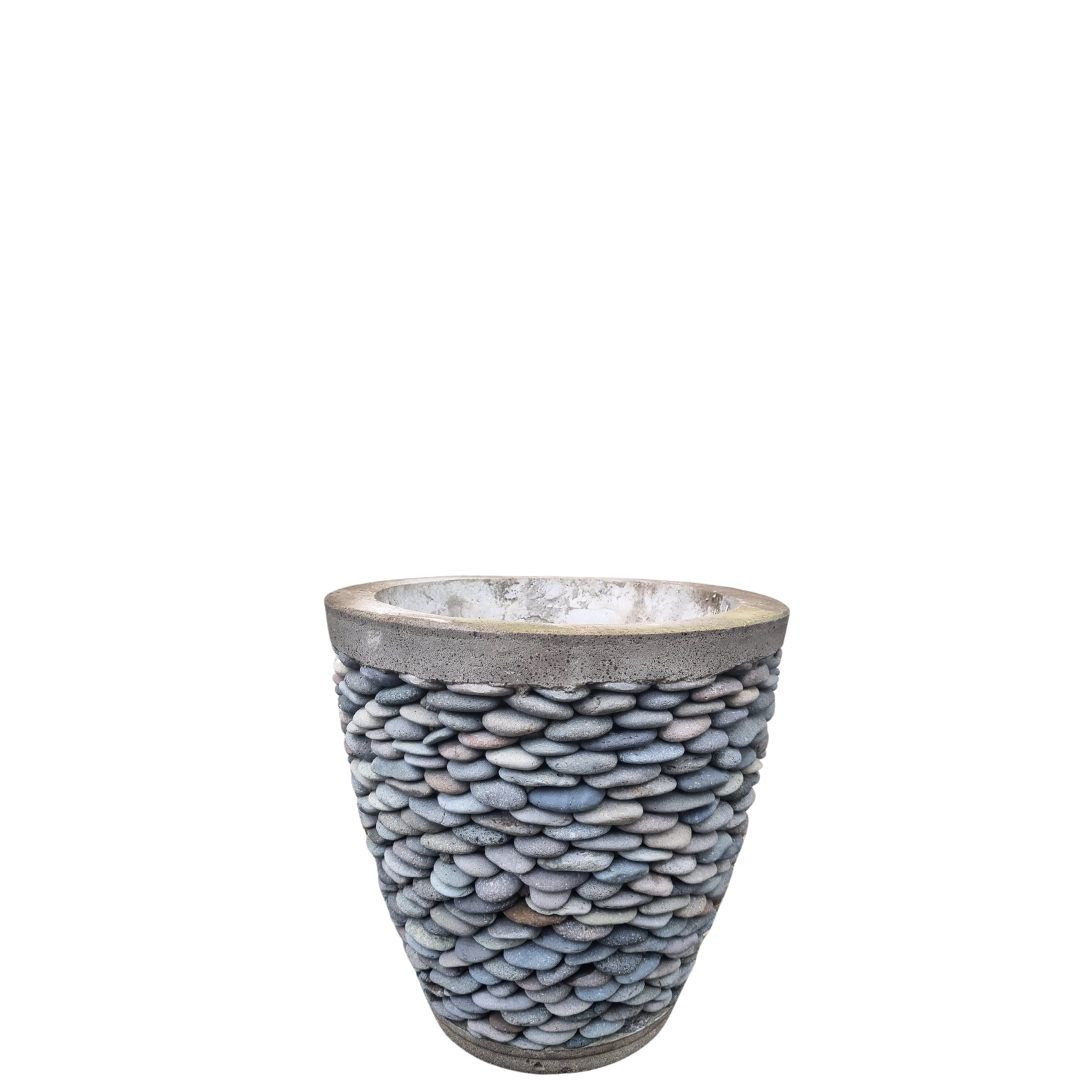 Pebble Concrete Pots Indoor-Outdoor 