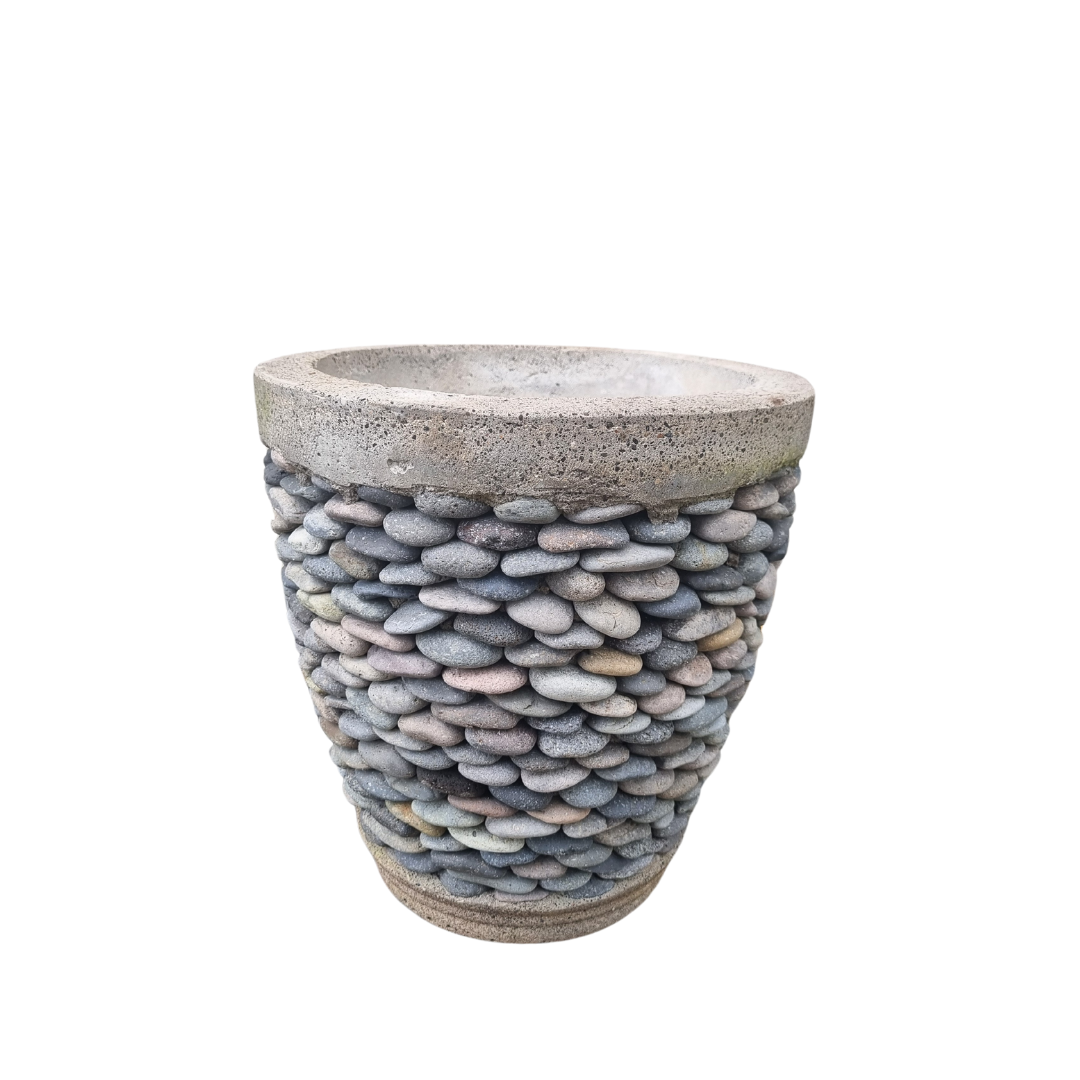 Pebble Concrete Pots Indoor-Outdoor 