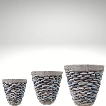 Pebble Concrete Pots Indoor-Outdoor 