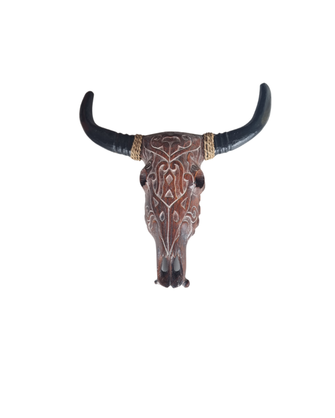 Rustic Wooden Bull Skulls