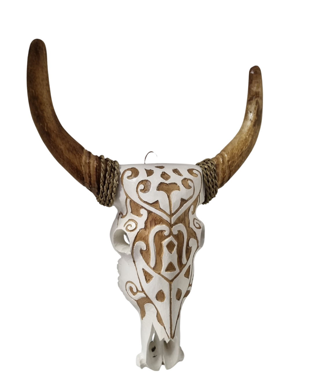 Rustic Wooden Bull Skulls