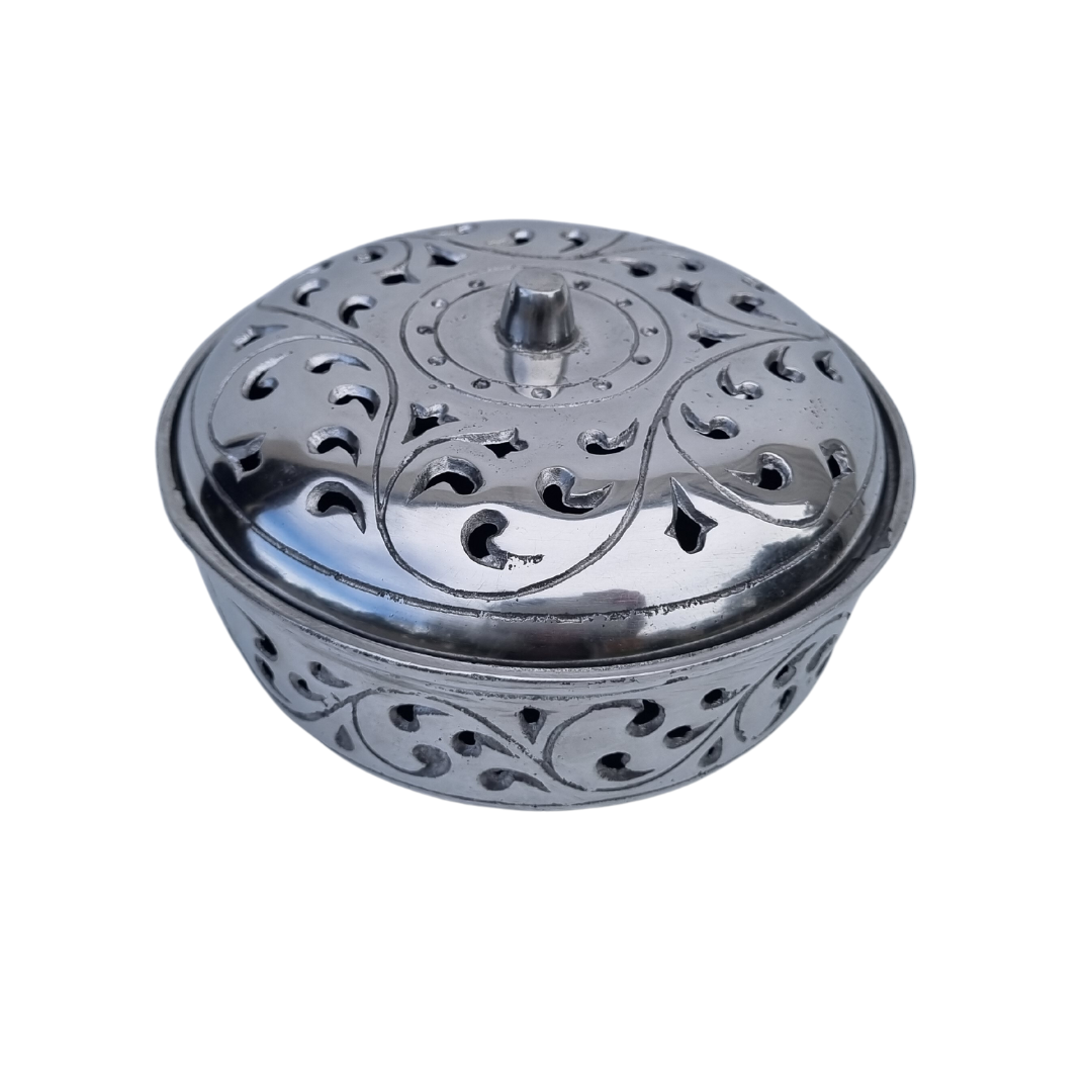 Metal Mosquito Coil Holder Silver