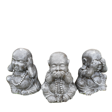 Three Wise Buddha Garden Statues