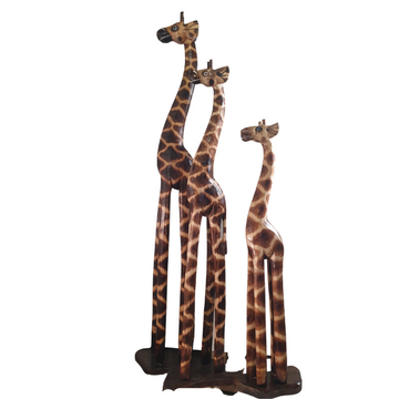 Large Giraffe Statues Wooden