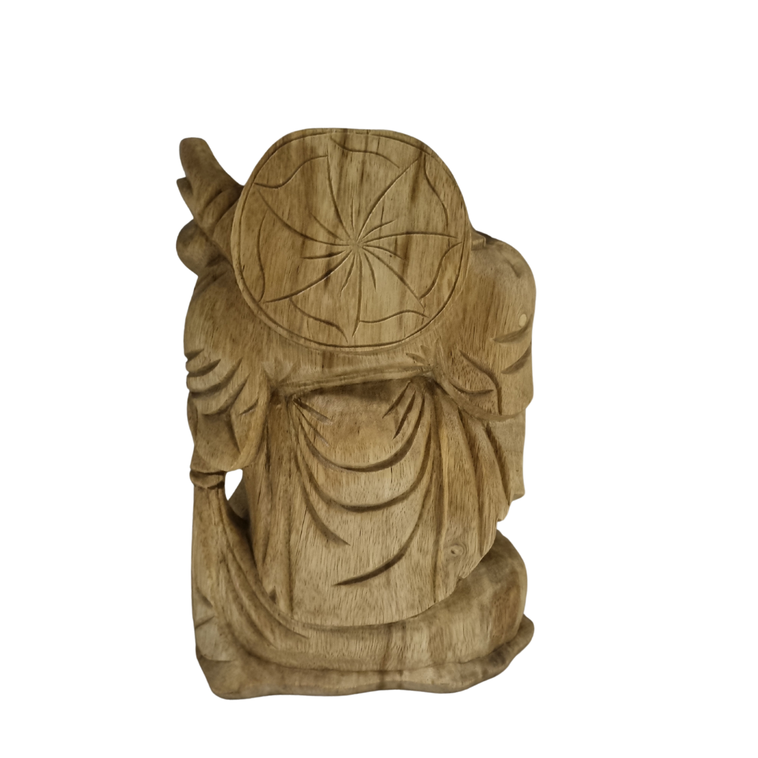 Happy Buddha Laughing Buddha Wooden Statue