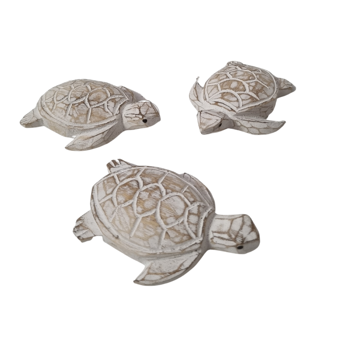 Tropical Style Wooden Turtles 