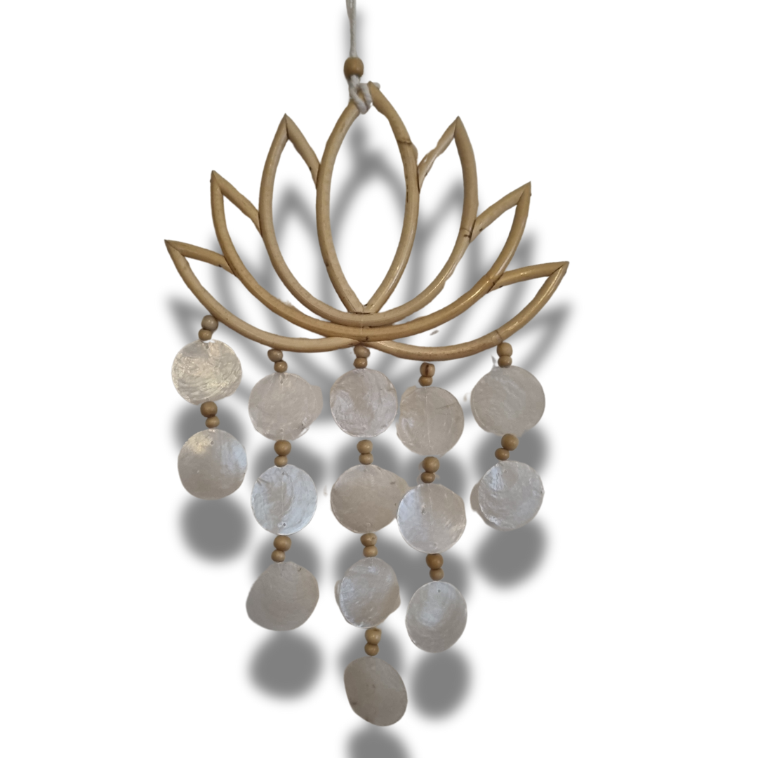 Capiz Lotus Wall Hanging 