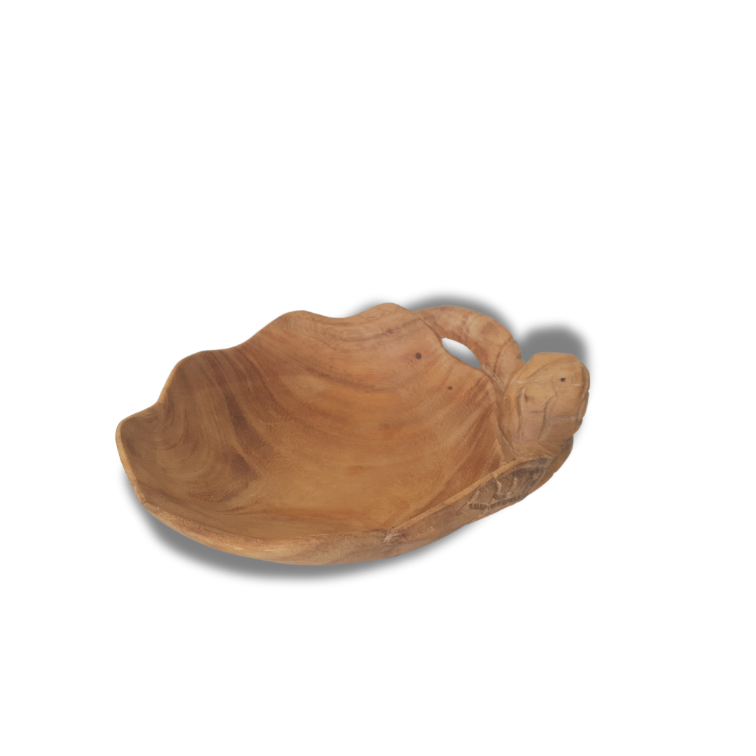 Turtle Carved Wooden Bowl Small