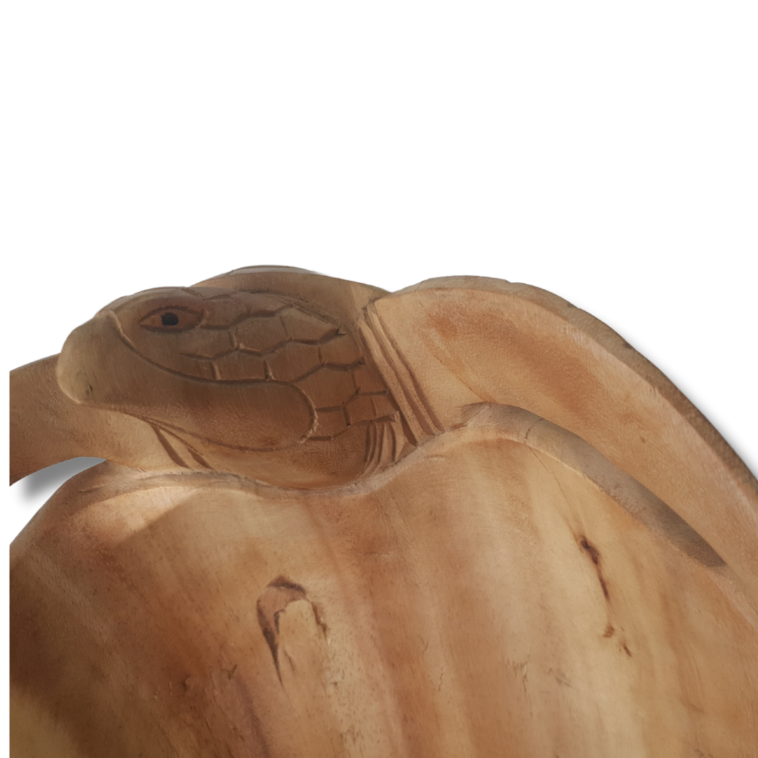 Turtle Carved Wooden Bowl 