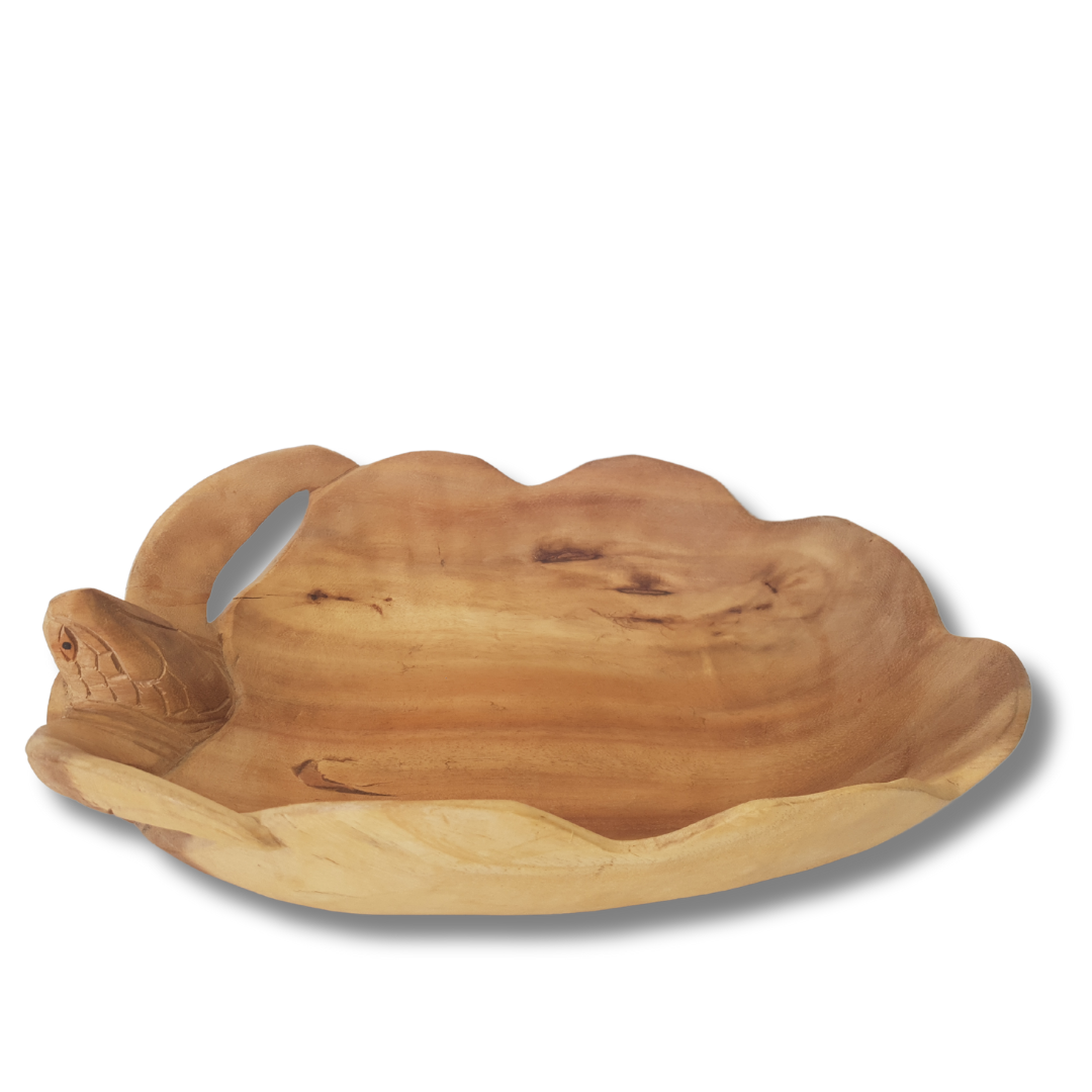 Turtle Carved Wooden Bowl 