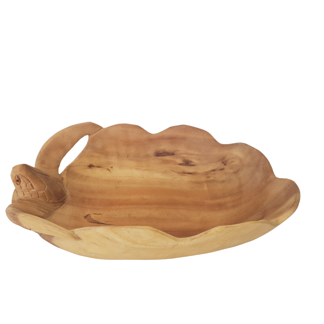 Turtle Carved Wooden Bowl 