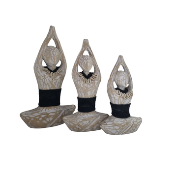 Yoga Pose Wooden Carving - Upward Salute