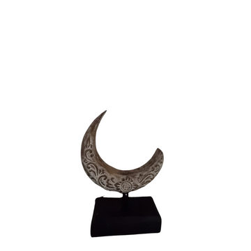 Crescent Moon Wooden Décor