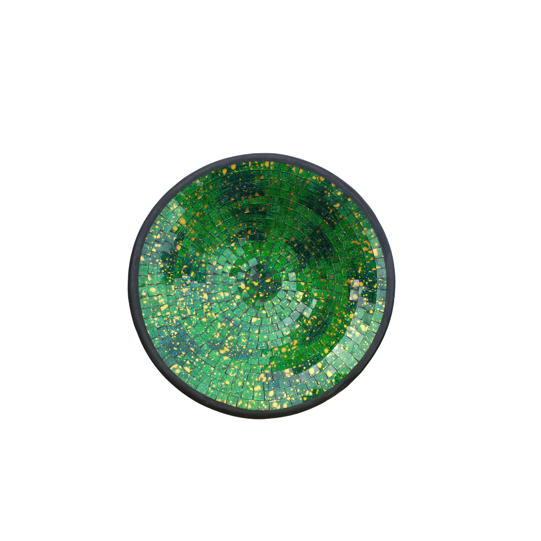 Vivid Green Mosaic Bowls