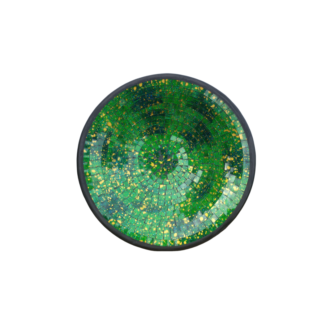 Vivid Green Mosaic Bowls