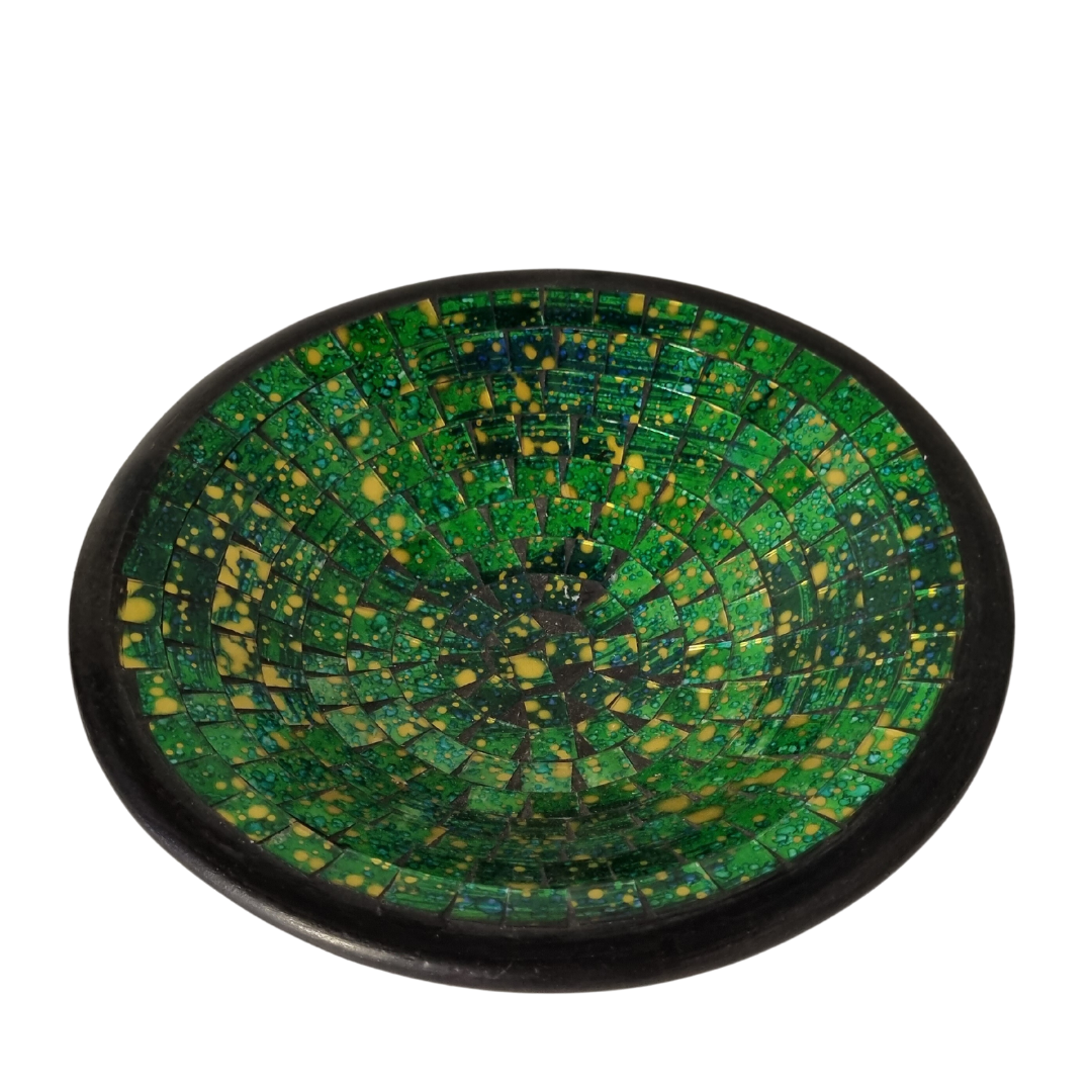 Vivid Green Mosaic Bowls