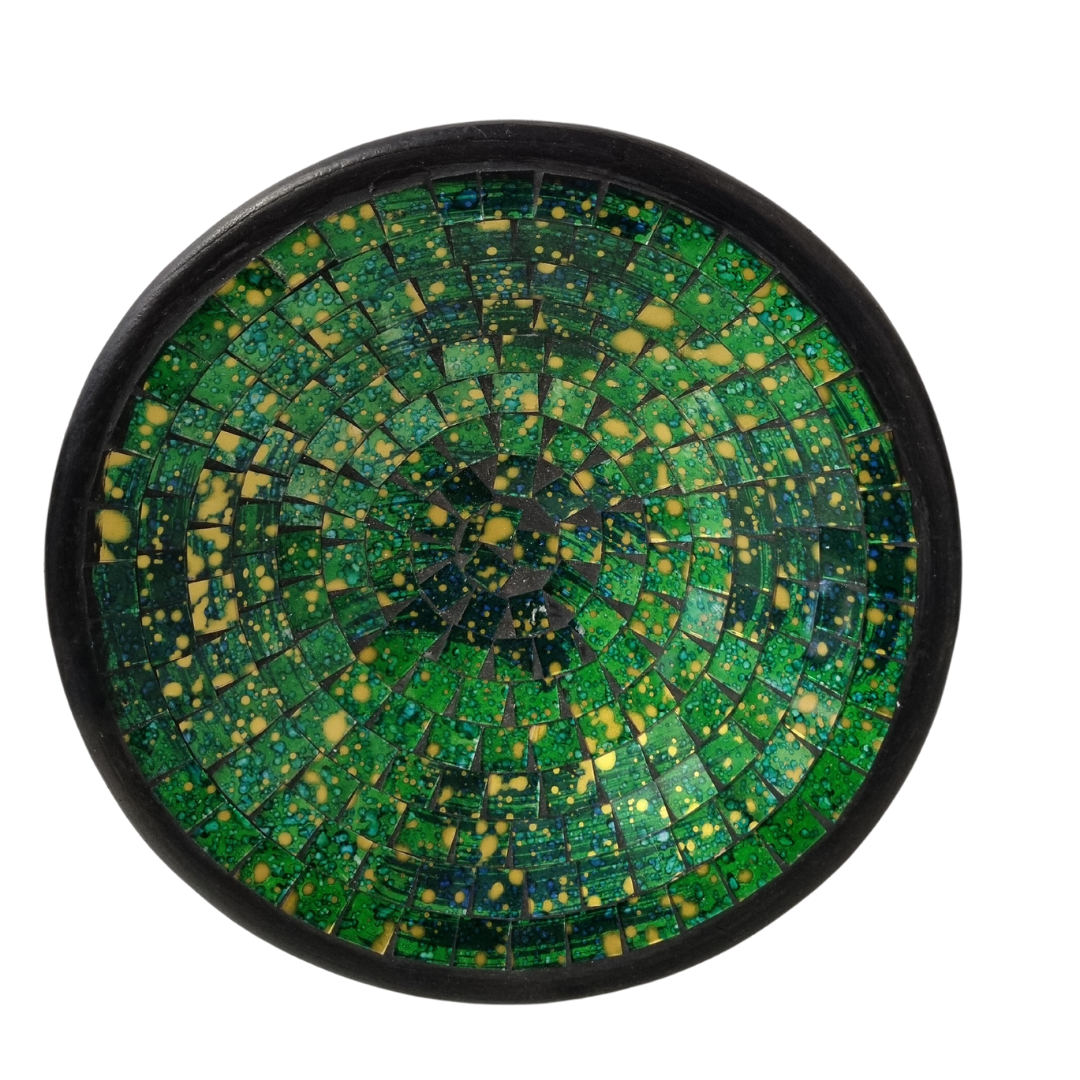 Vivid Green Mosaic Bowls