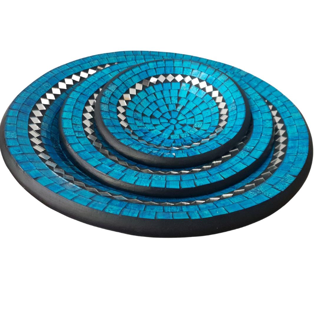 Ocean Delight Mosaic Round Bowl