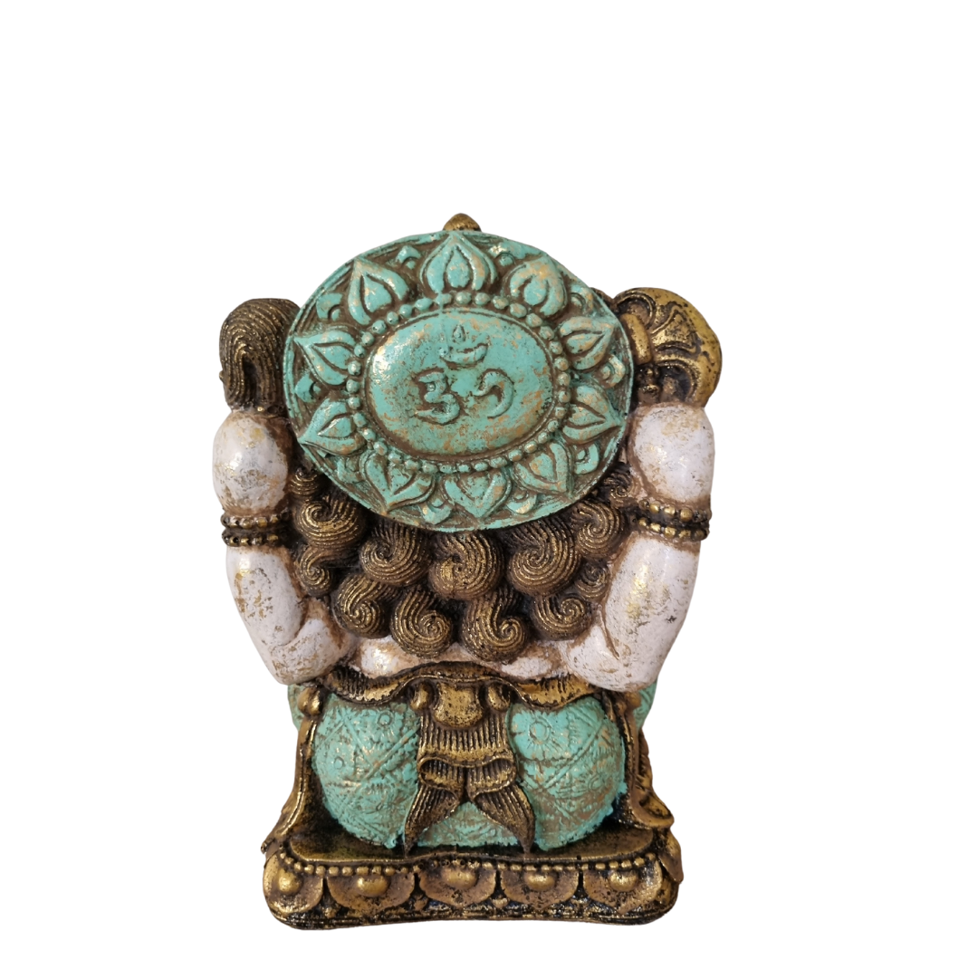 Ganesh Statue Sculptures Turquoise