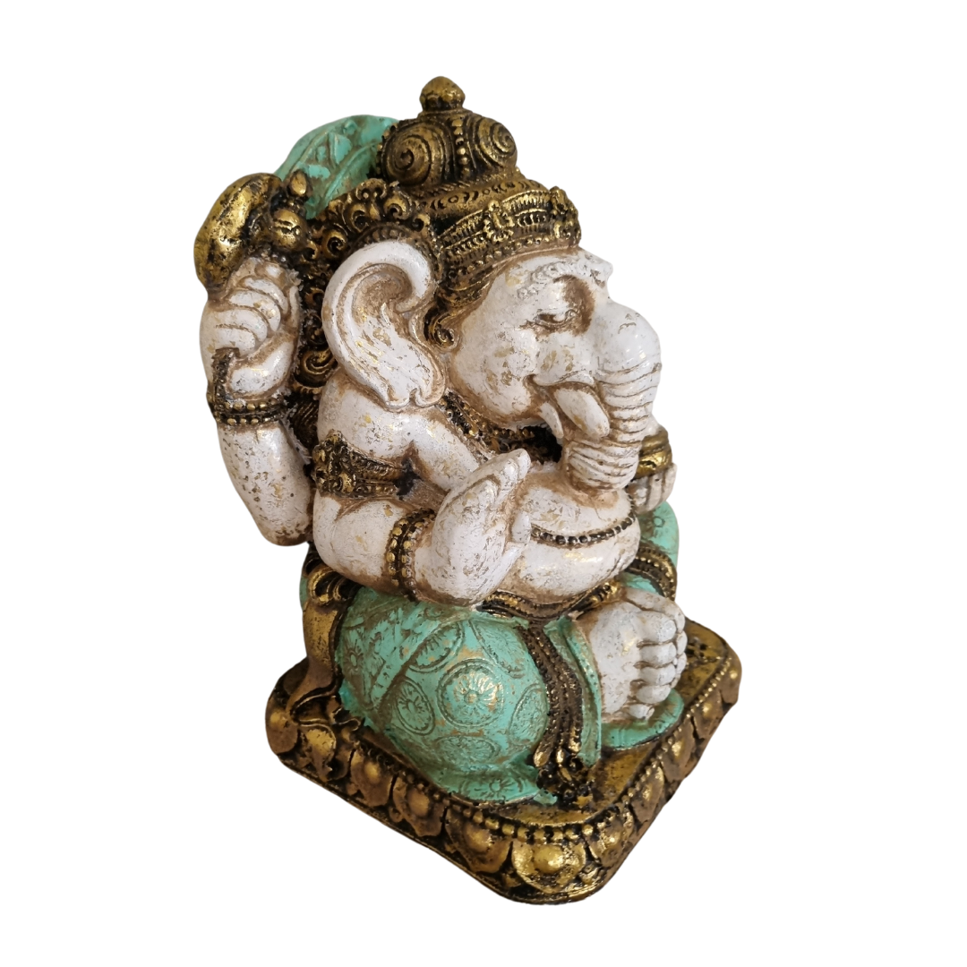 Ganesh Statue Sculptures Turquoise