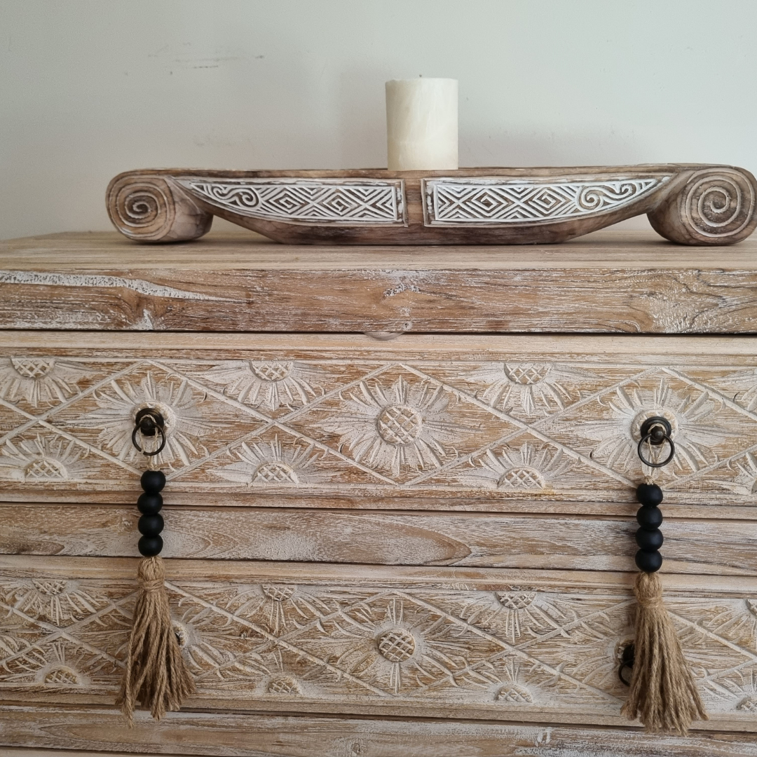 Hand Carved Timber Boat Dish/Tray