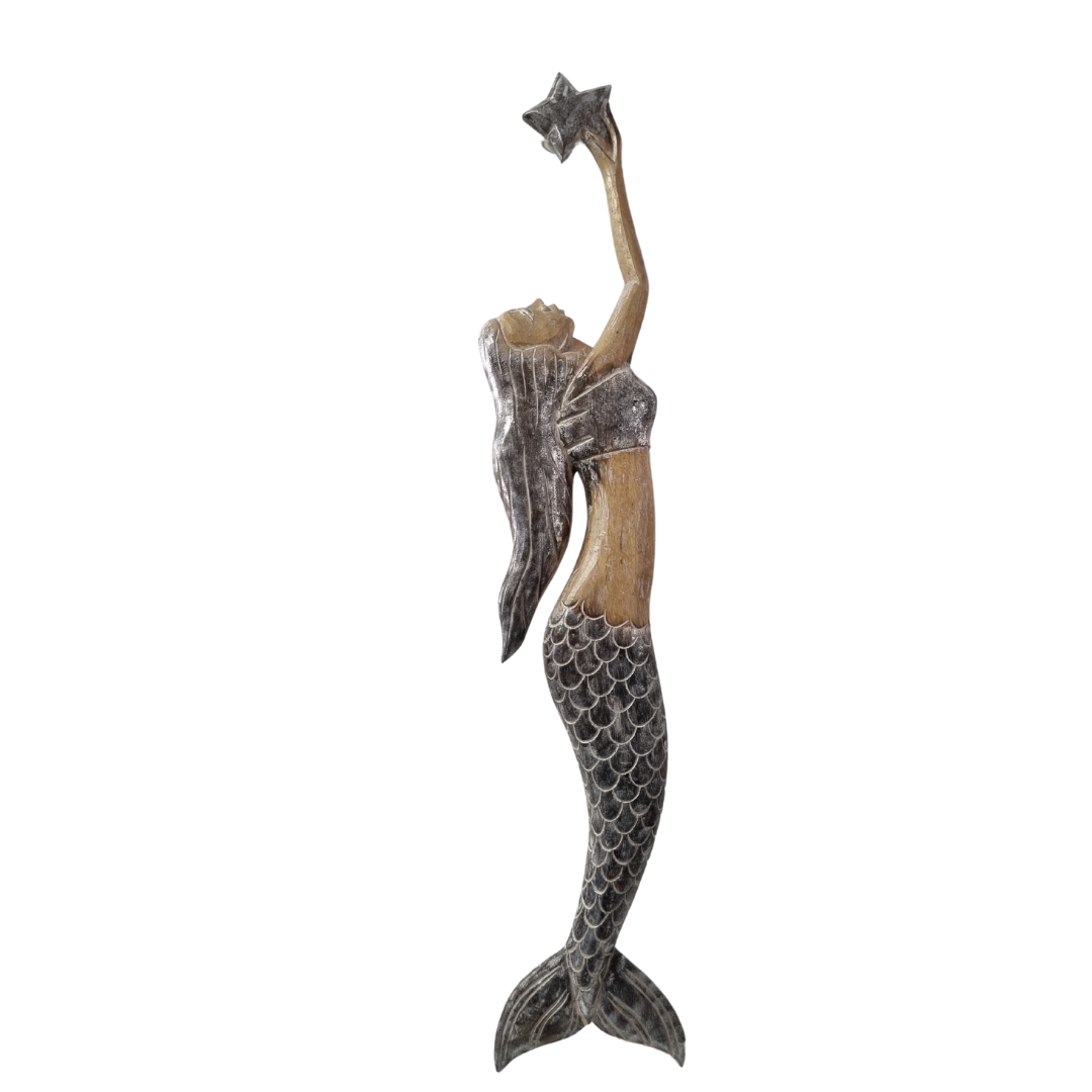 Mermaid Decorative Wall Art Silver