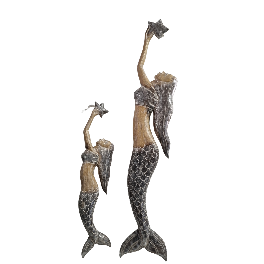 Mermaid Decorative Wall Art  Silver