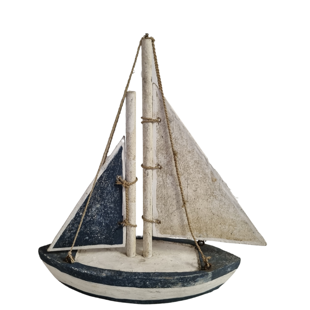 Wooden Sail Boat Rustic Finish CLASSIC