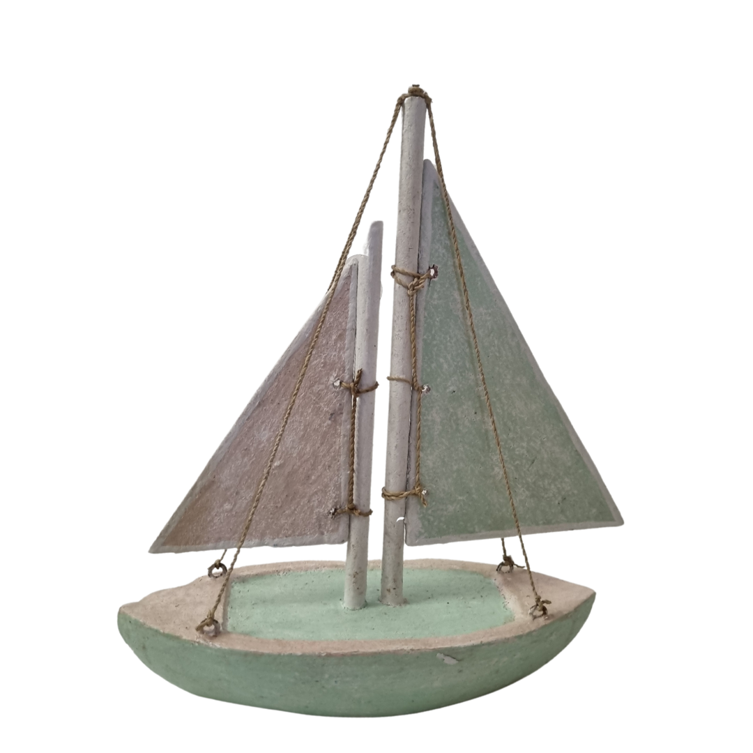 Wooden Sail Boat Rustic Finish CLASSIC