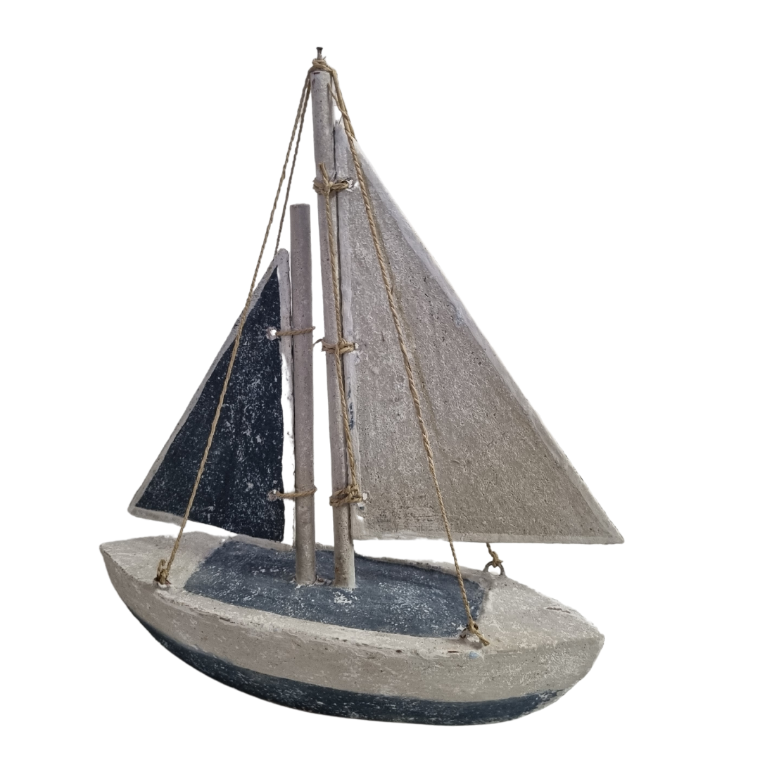 Wooden Sail Boat Rustic Finish CLASSIC