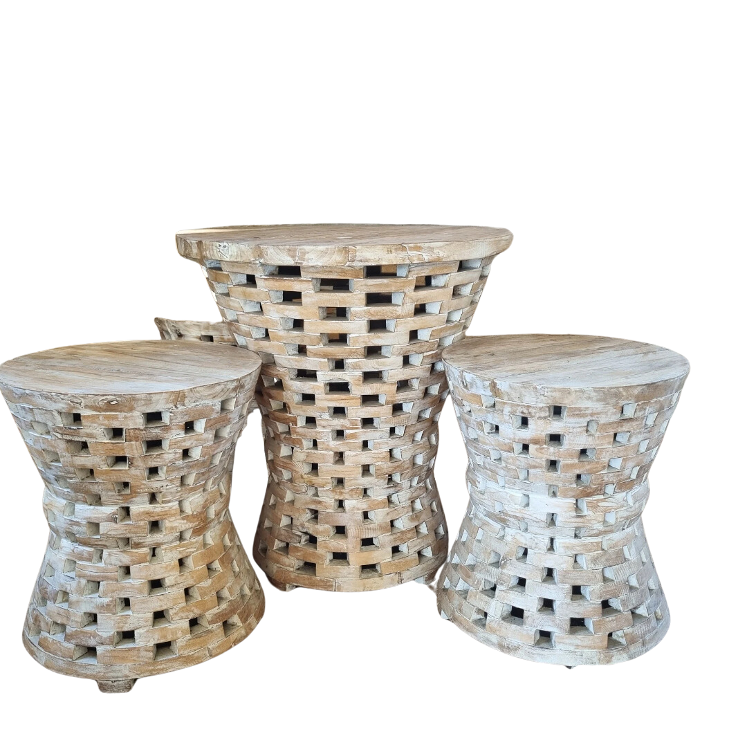 Elegant Mosaic Table Set Teak Design