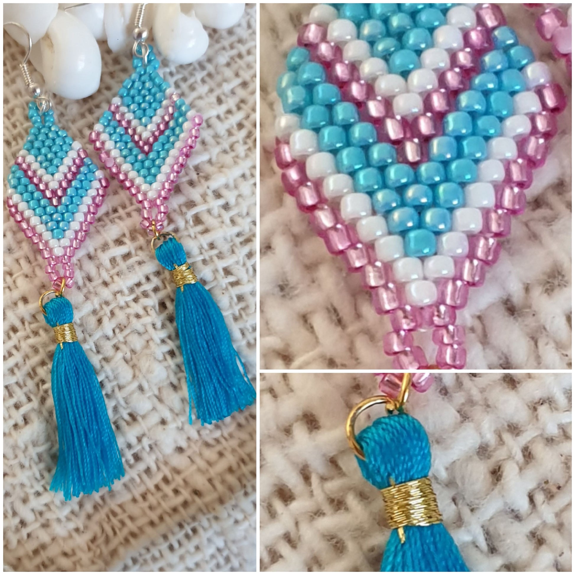 Earings Tassels and Beads