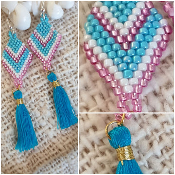 Earrings Tassels and Beads