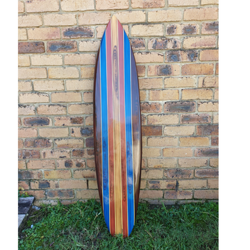 Surfboard Wall Art Hanging Striped design