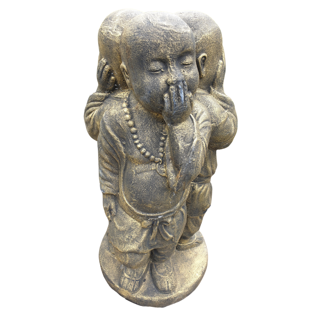 Buddha statue rustic gold 