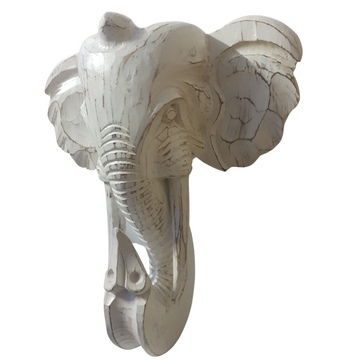 White Elephant Head Wall Art