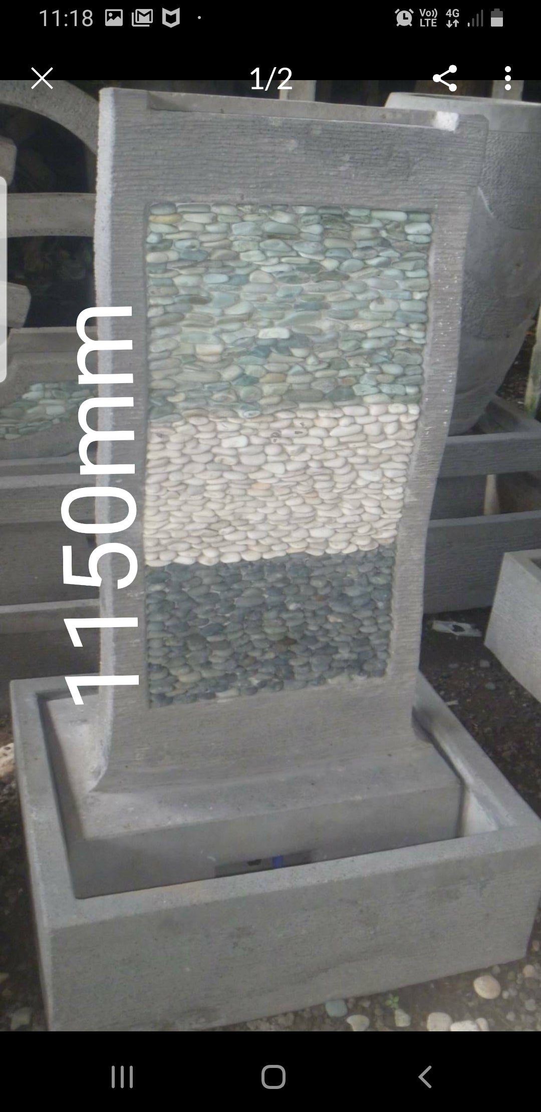 Cascading Style Pebble Design Water Feature