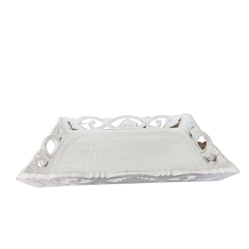 Balinese Wooden Trays White Wash